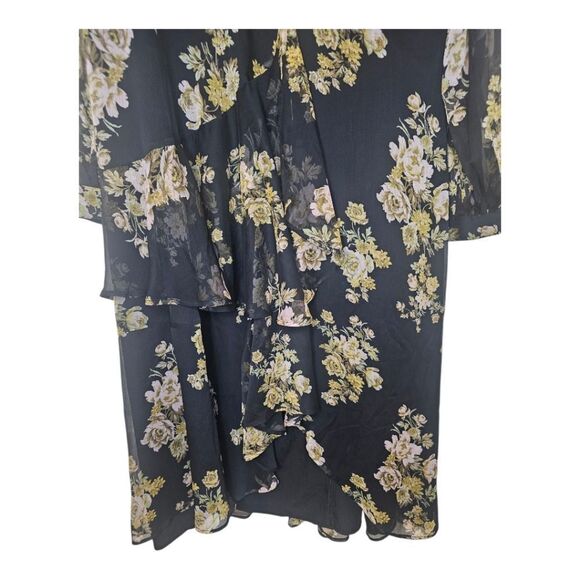 ASOS Design Wrap Waist Floral Midi Dress - Size 22 - Picture 6 of 10